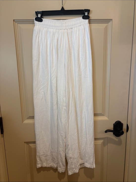 Princess Polly Pants - Princess Polly White Wide-Leg Flowy pants